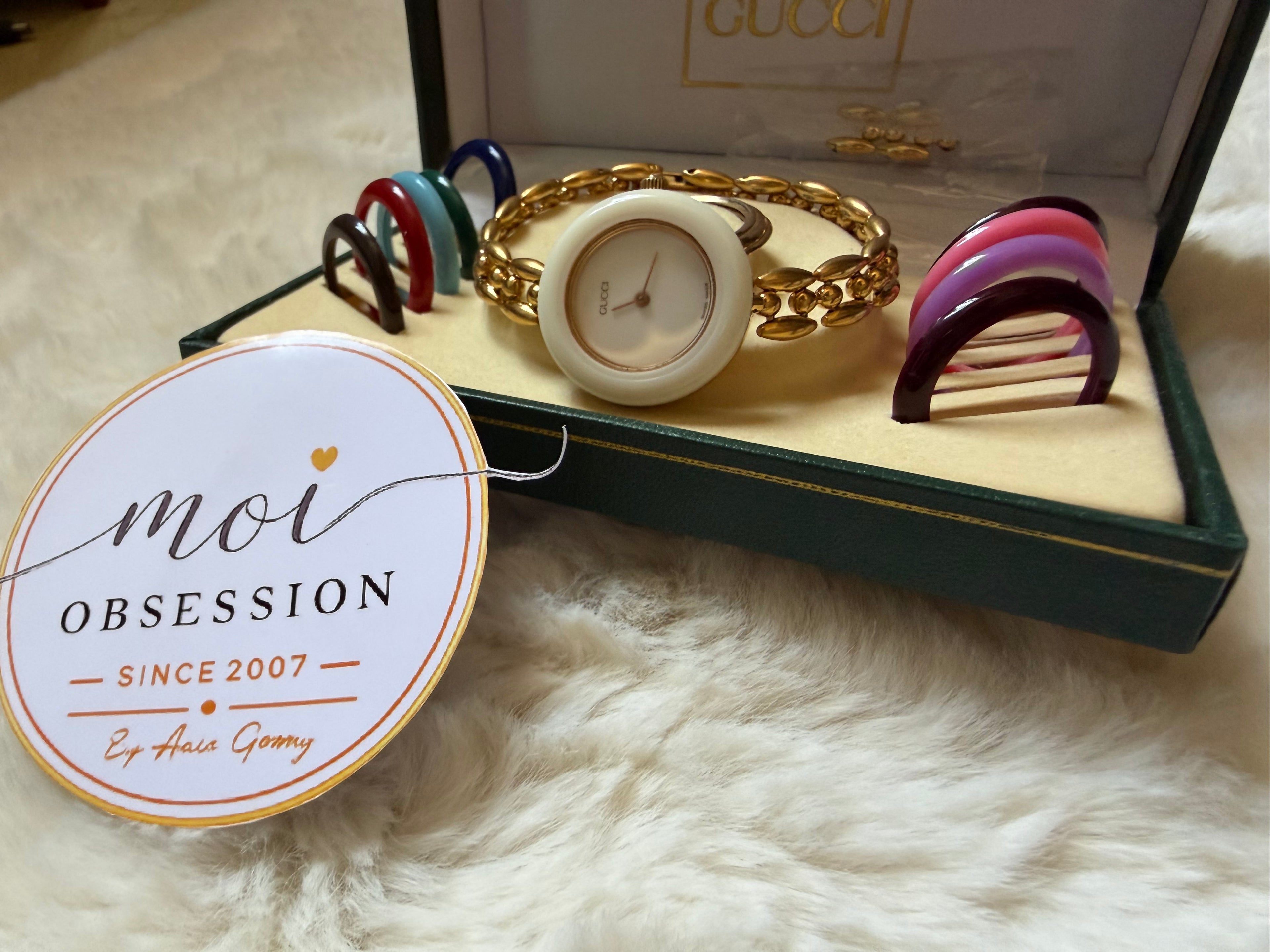 GUCCI INTERCHANGEABLE BEZELS RARE AND VINTAGE