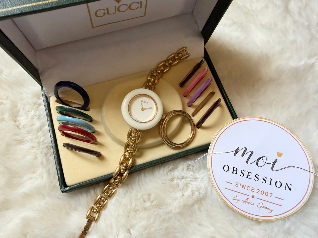 GUCCI INTERCHANGEABLE BEZELS RARE AND VINTAGE