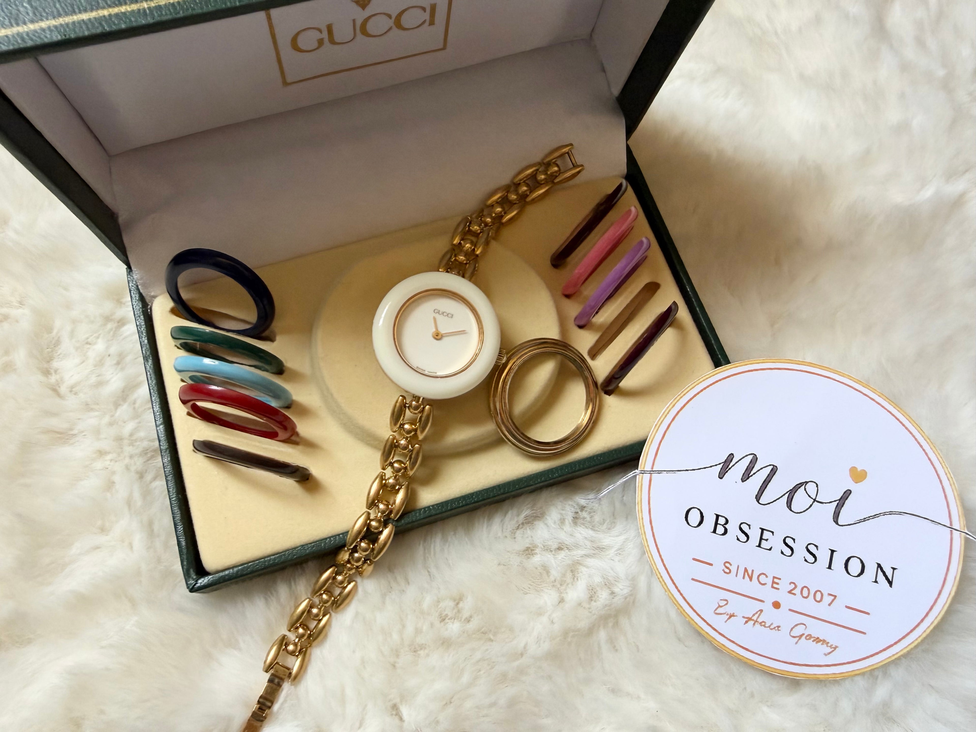 GUCCI INTERCHANGEABLE BEZELS RARE AND VINTAGE