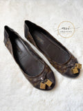 LOUIS VUITTON BALLERINA LOVELY MOONGRAM FLATS SIZE 35