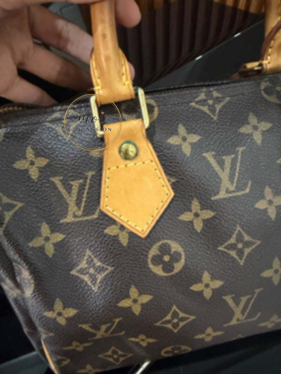 LOUIS VUITTON SPEEDY 25 MONOGRAM SLIGHTLY USED CONDITION