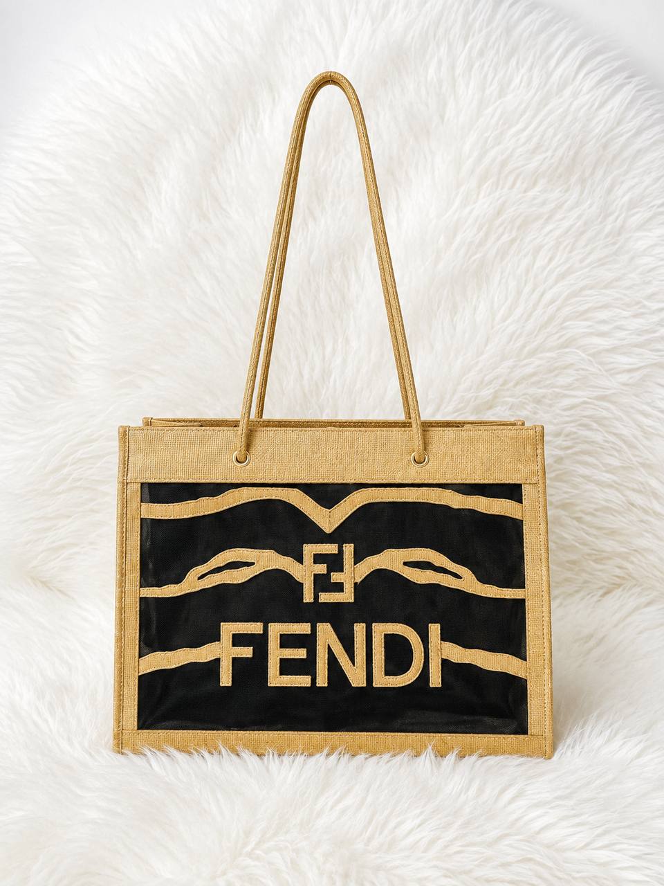 FENDI mesh tote with entrupy slightly used