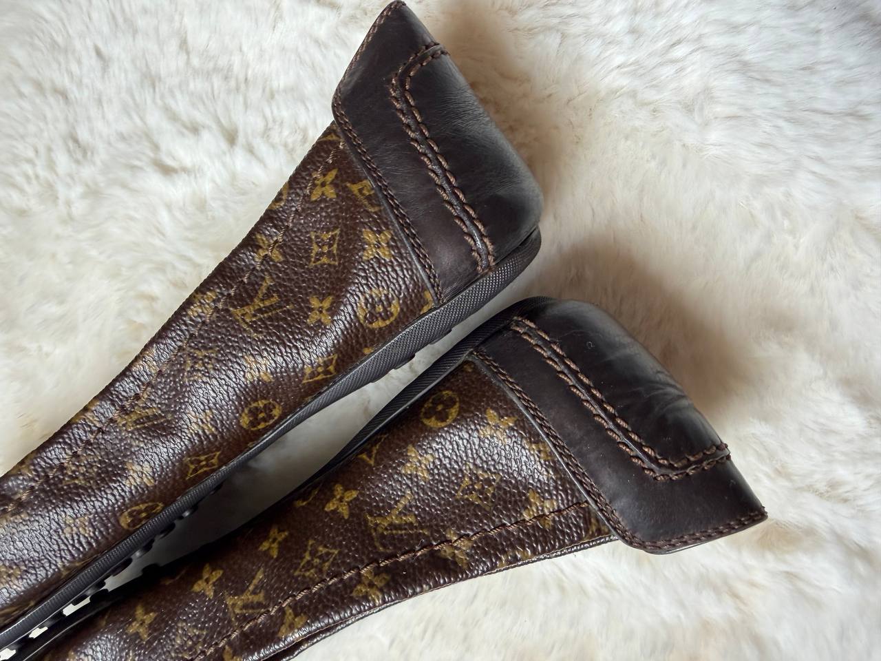 LOUIS VUITTON BALLERINA LOVELY MOONGRAM FLATS SIZE 35