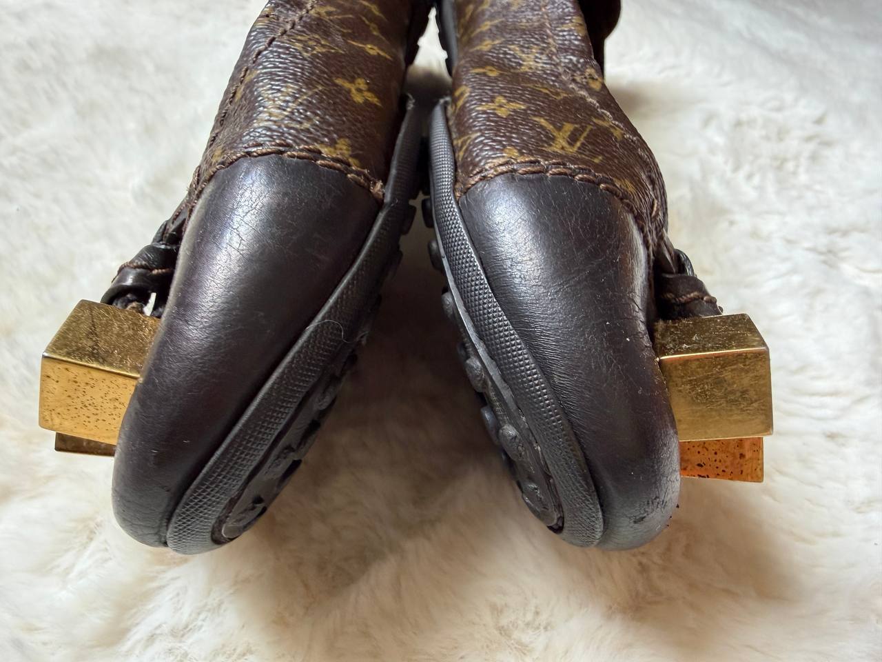 LOUIS VUITTON BALLERINA LOVELY MOONGRAM FLATS SIZE 35