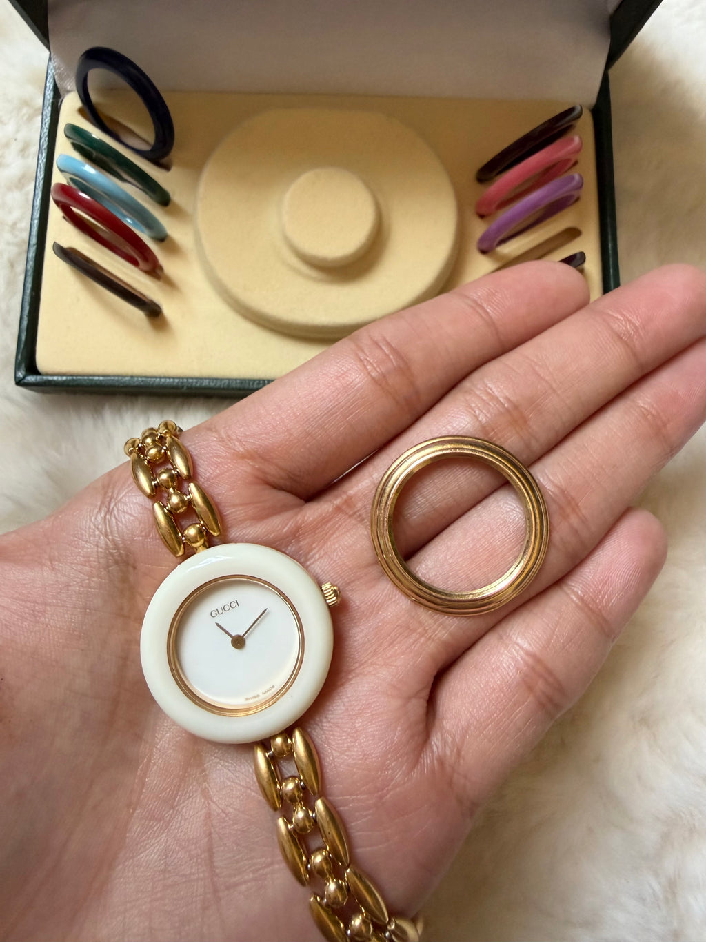 GUCCI INTERCHANGEABLE BEZELS RARE AND VINTAGE