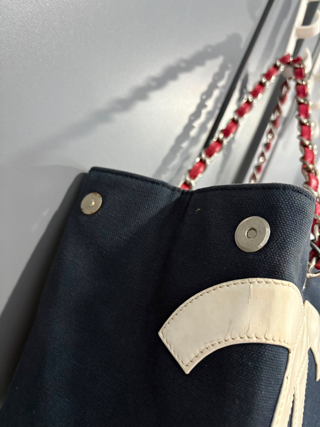 CHANEL No. 5 Logo CC Coco Mark Tote Bag Shoulder Double chain