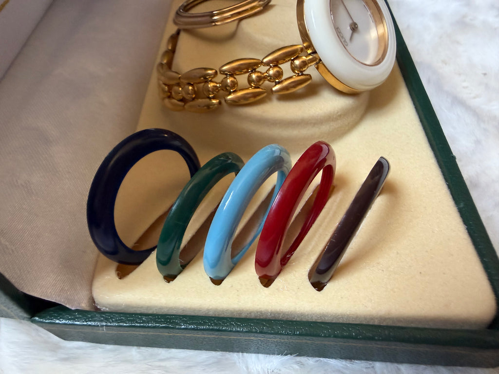 GUCCI INTERCHANGEABLE BEZELS RARE AND VINTAGE