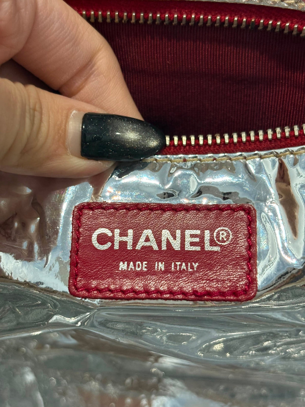 CHANEL No. 5 Logo CC Coco Mark Tote Bag Shoulder Double chain
