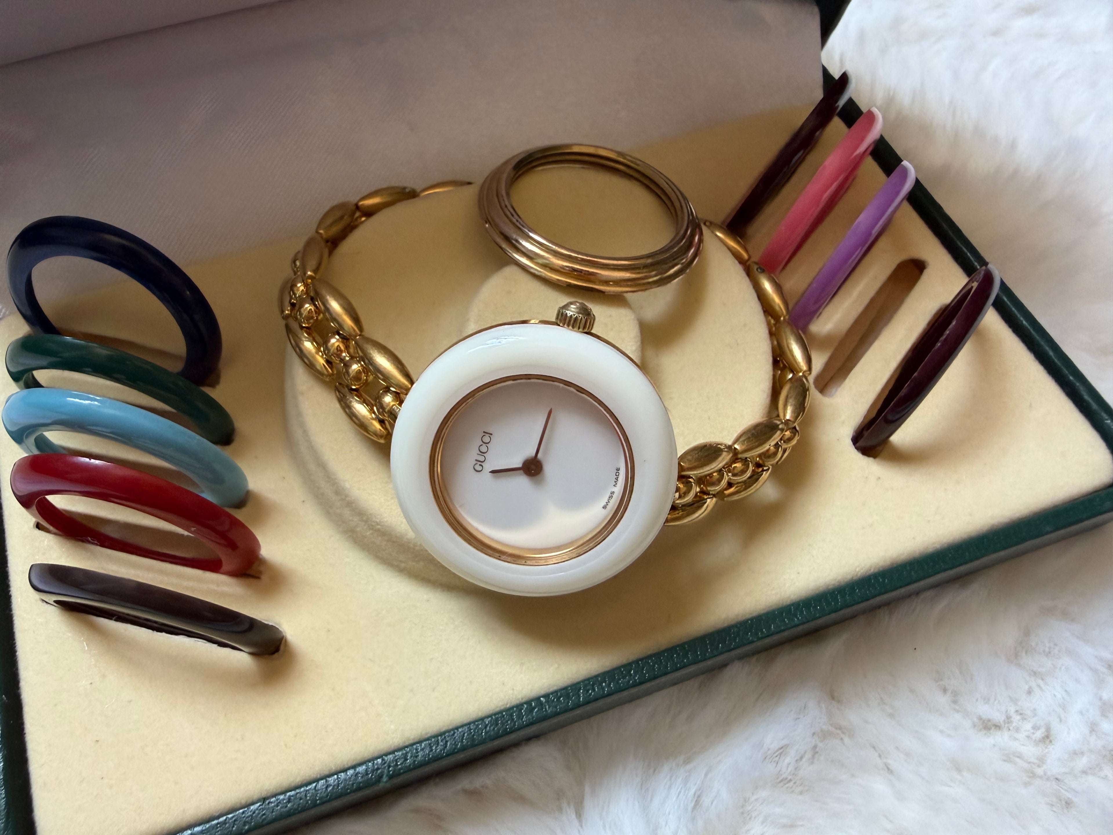 GUCCI INTERCHANGEABLE BEZELS RARE AND VINTAGE
