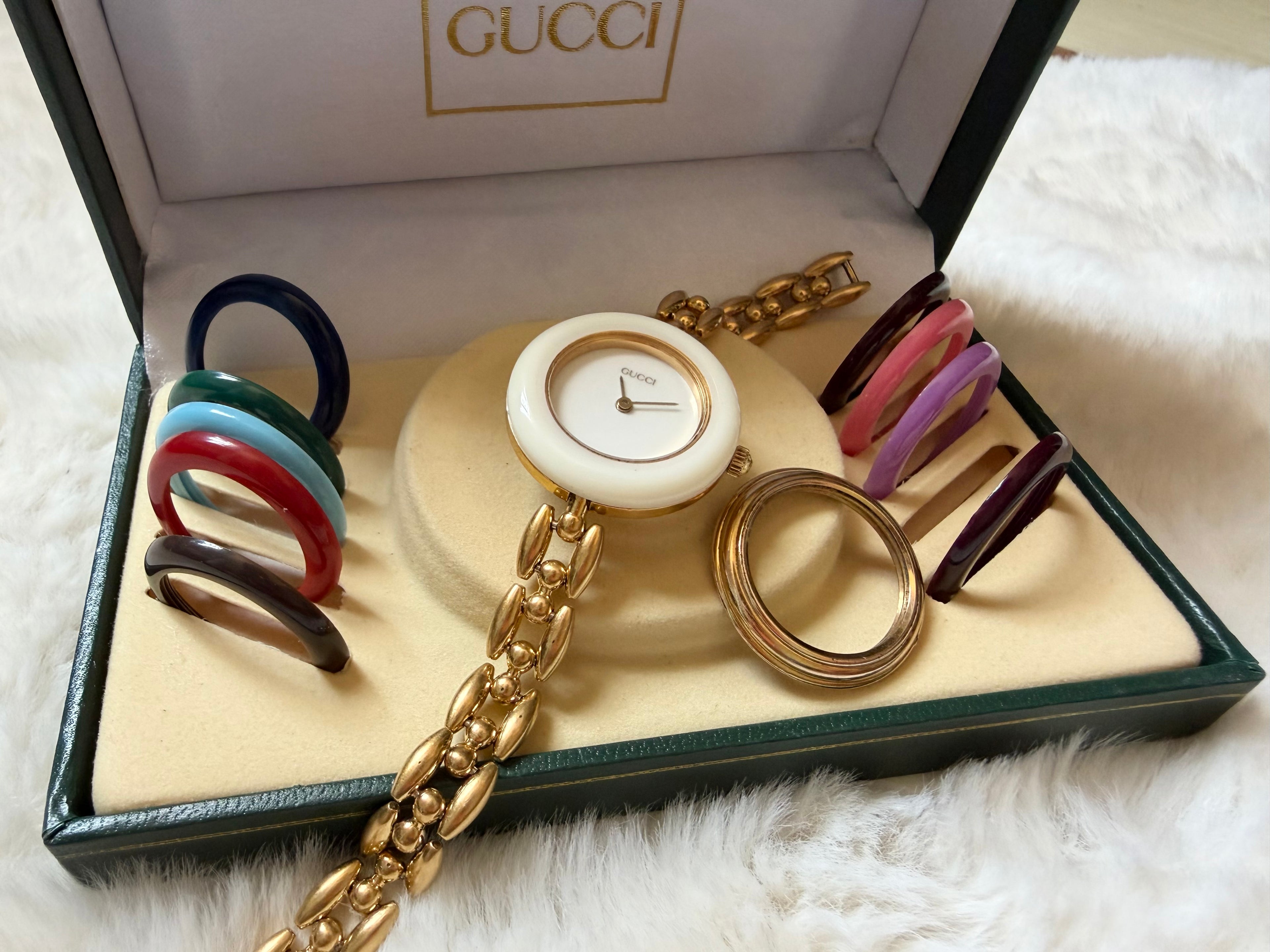 GUCCI INTERCHANGEABLE BEZELS RARE AND VINTAGE