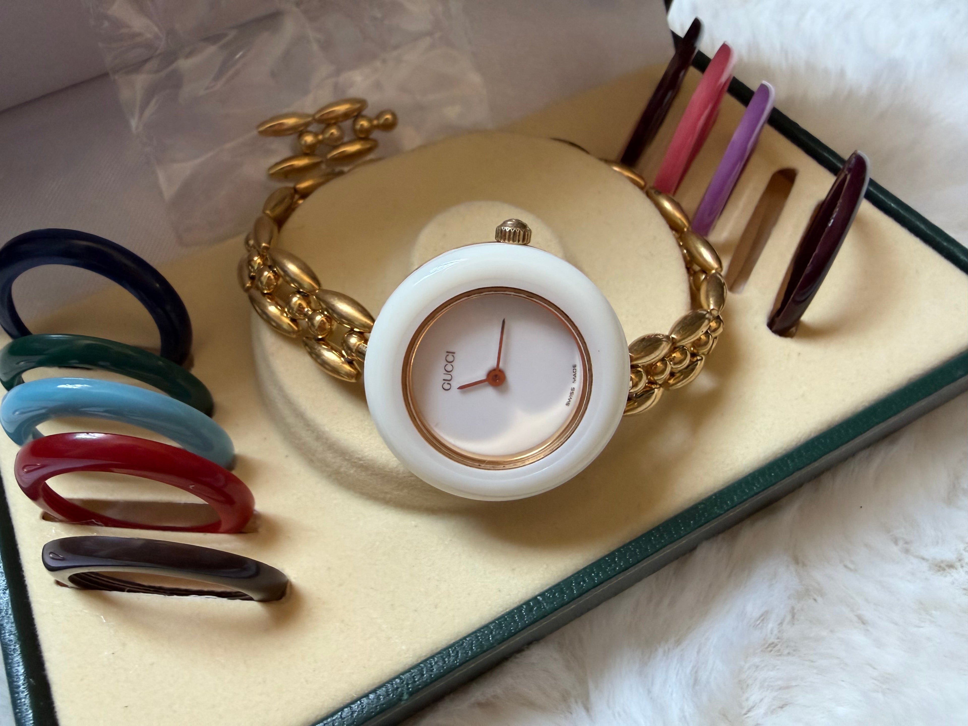 GUCCI INTERCHANGEABLE BEZELS RARE AND VINTAGE