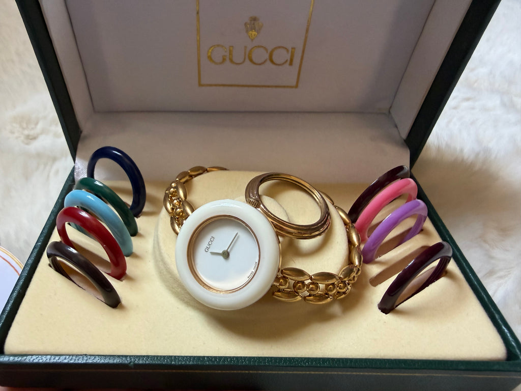 GUCCI INTERCHANGEABLE BEZELS RARE AND VINTAGE