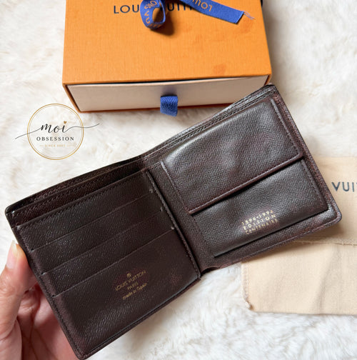 LOUIS VUITTON DAMIER EBENE BI FOLD SHORT WALLET