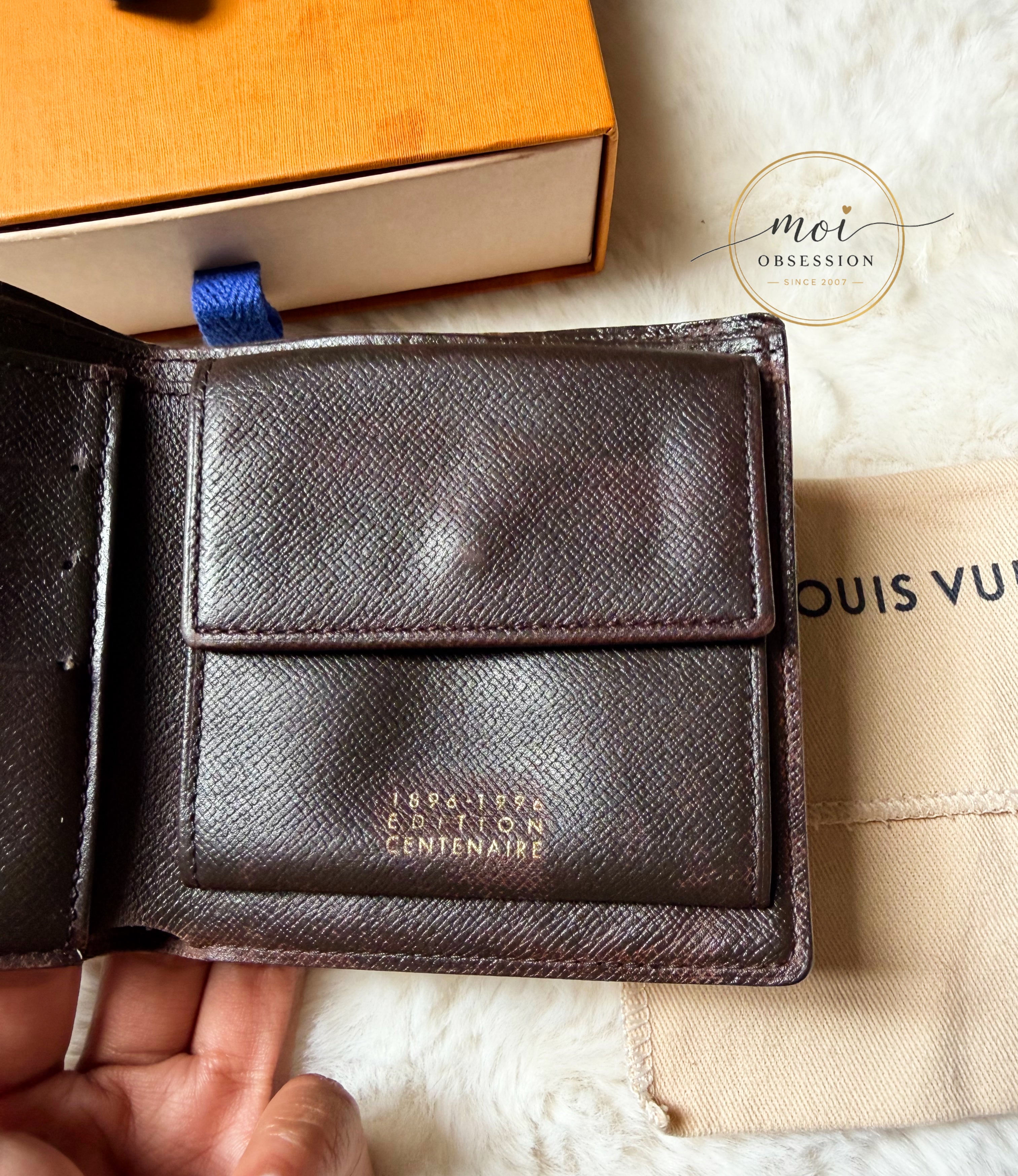 LOUIS VUITTON DAMIER EBENE BI FOLD SHORT WALLET