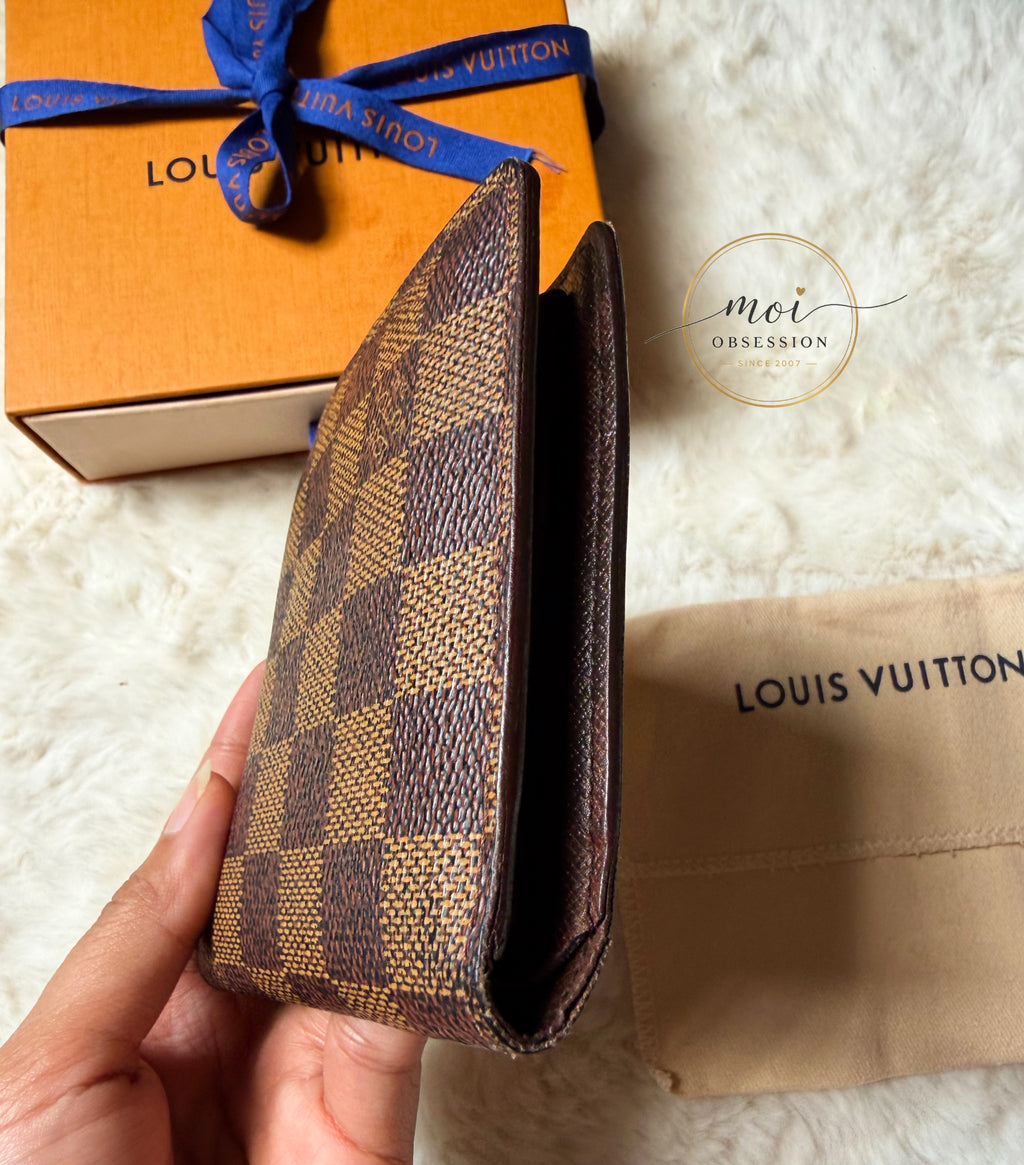 LOUIS VUITTON DAMIER EBENE BI FOLD SHORT WALLET