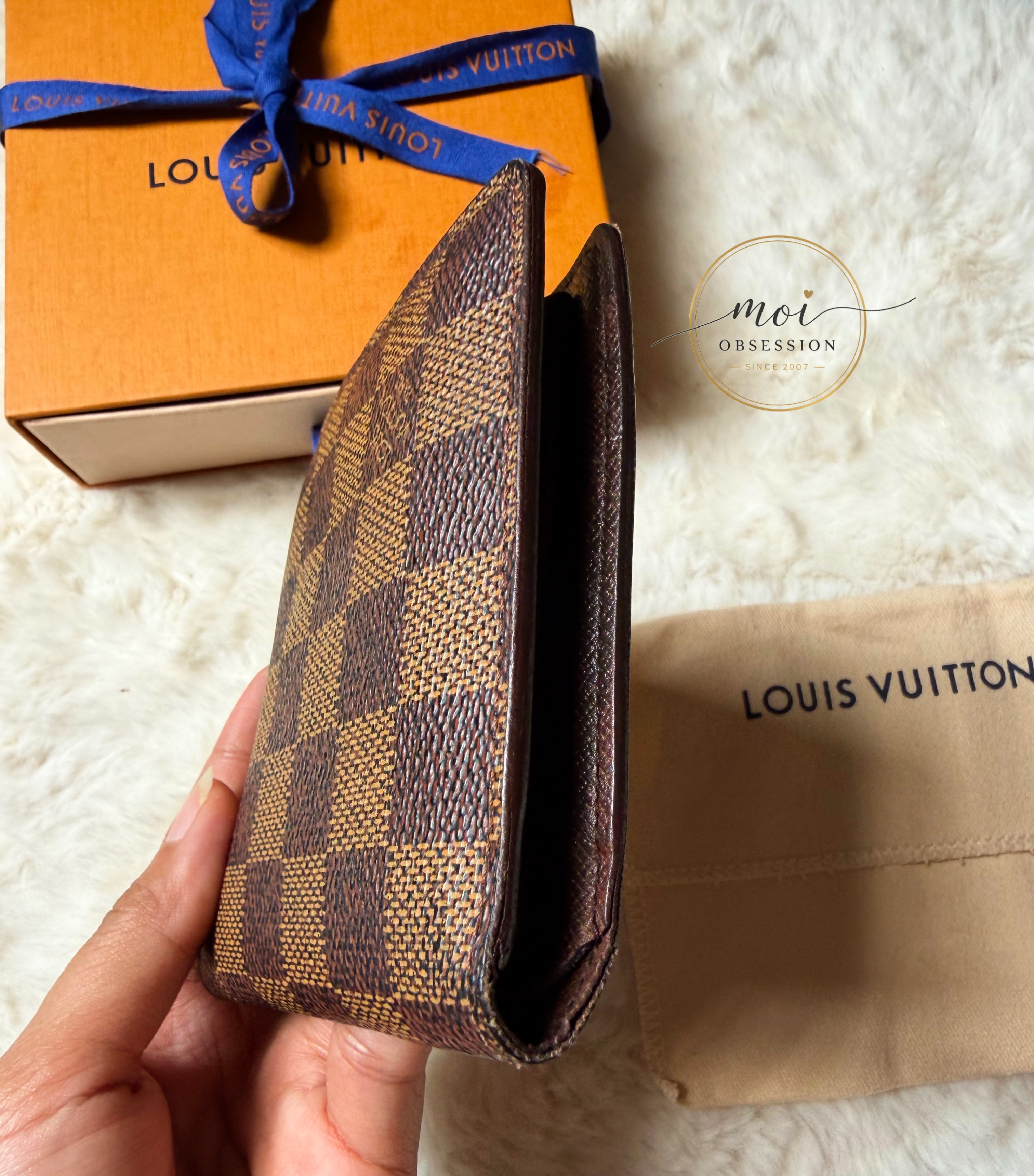 LOUIS VUITTON DAMIER EBENE BI FOLD SHORT WALLET