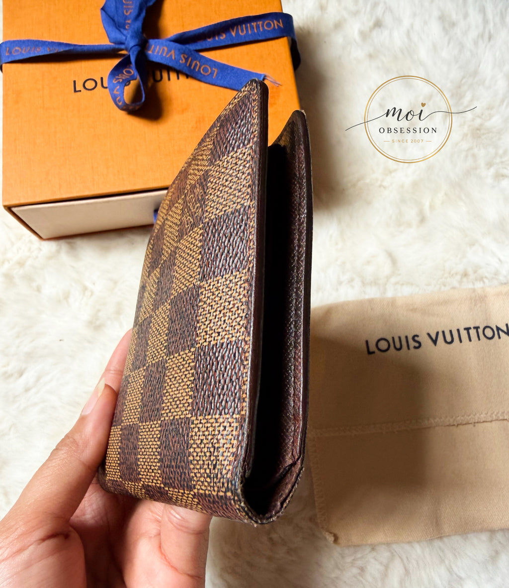 LOUIS VUITTON DAMIER EBENE BI FOLD SHORT WALLET