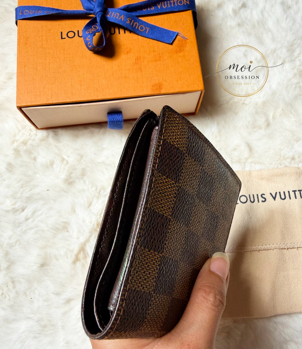 LOUIS VUITTON DAMIER EBENE BI FOLD SHORT WALLET