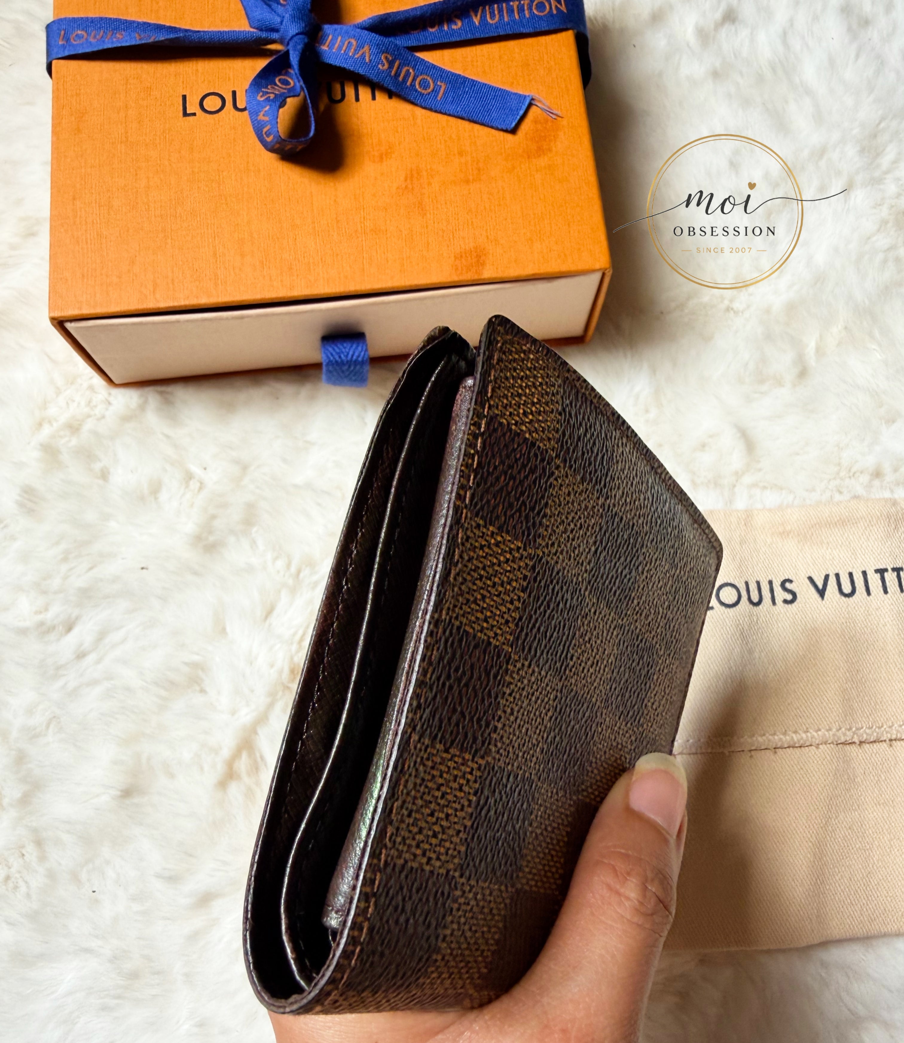LOUIS VUITTON DAMIER EBENE BI FOLD SHORT WALLET