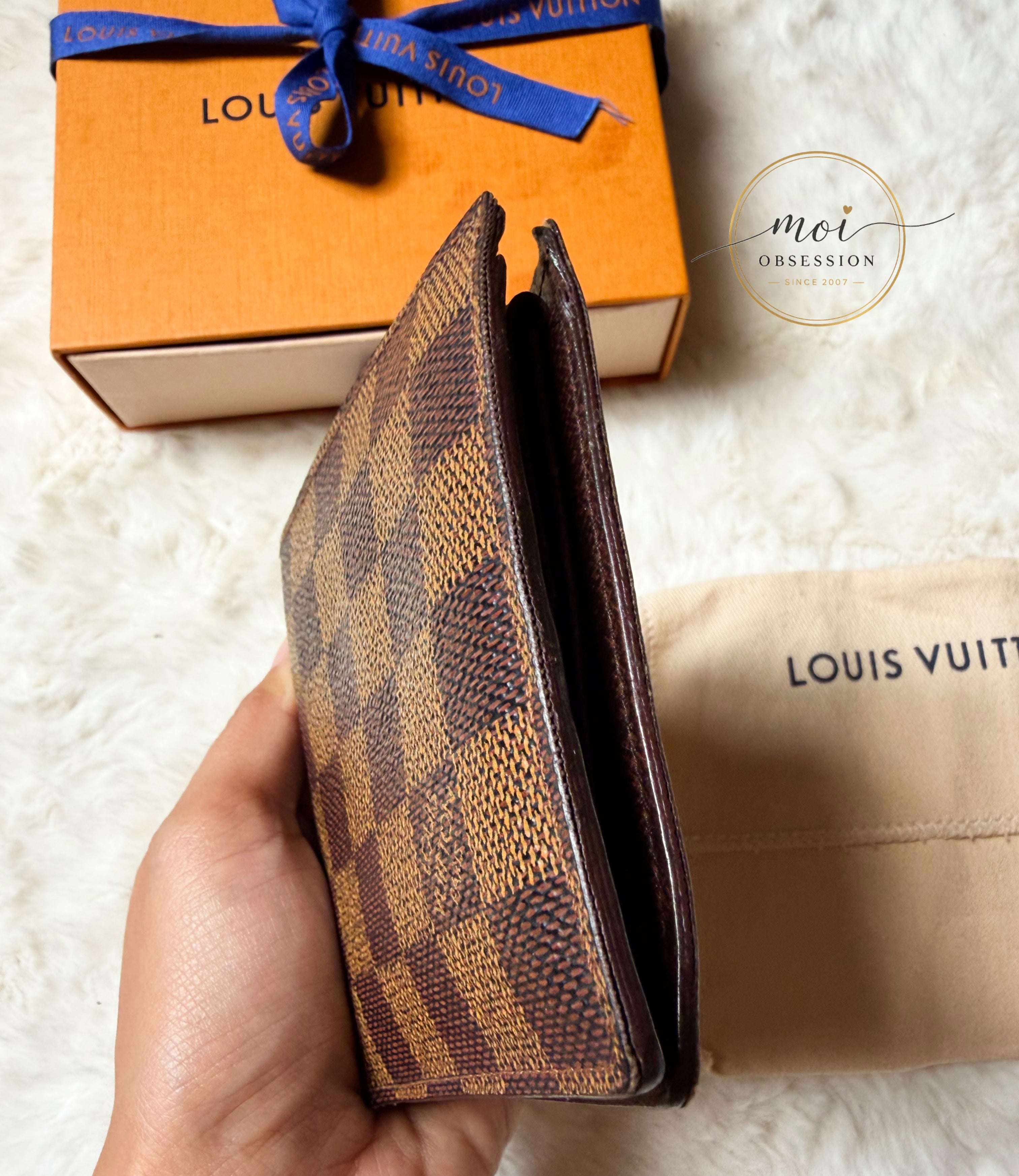 LOUIS VUITTON DAMIER EBENE BI FOLD SHORT WALLET