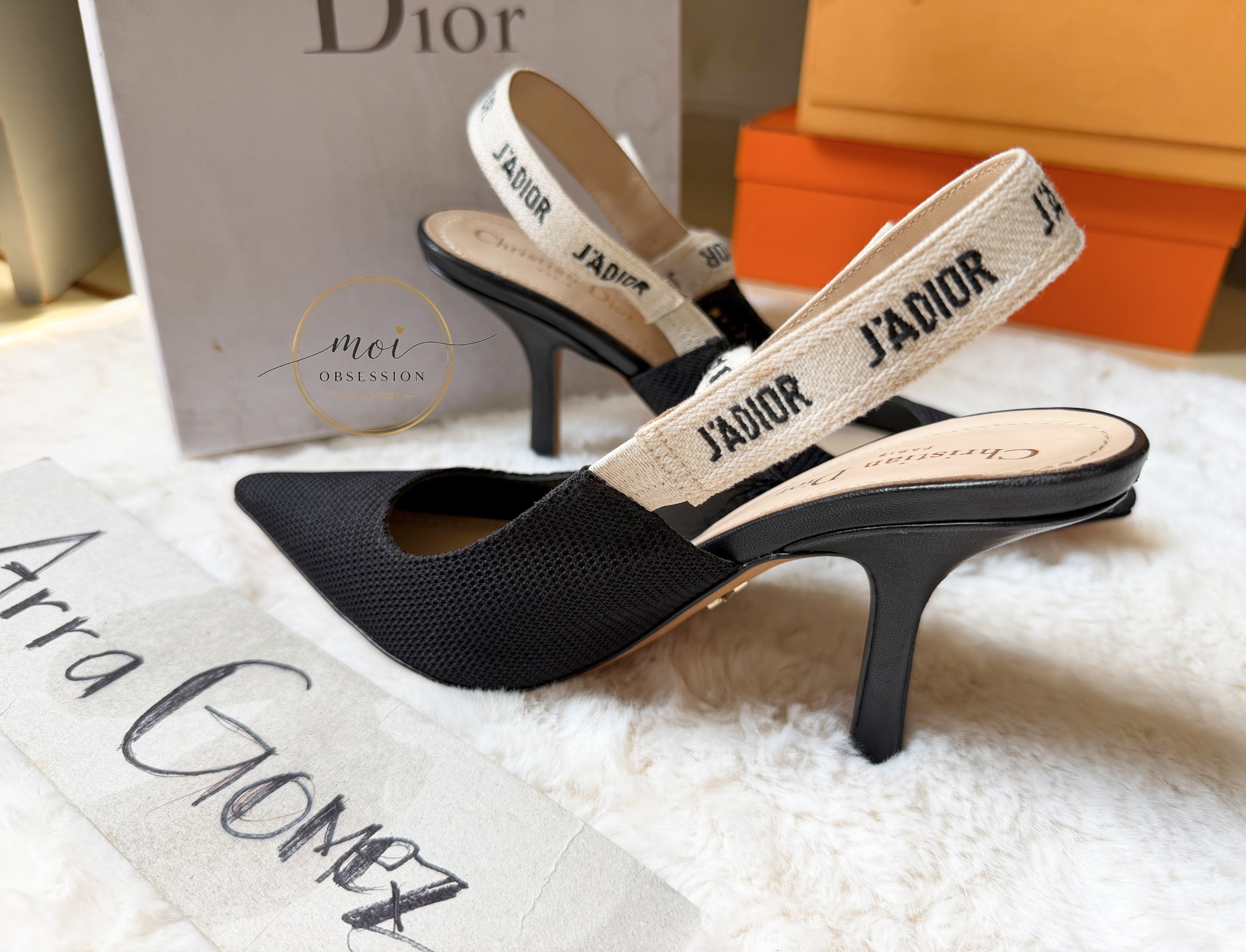 Slightly used Christian Dior Sling back JADIOR heels