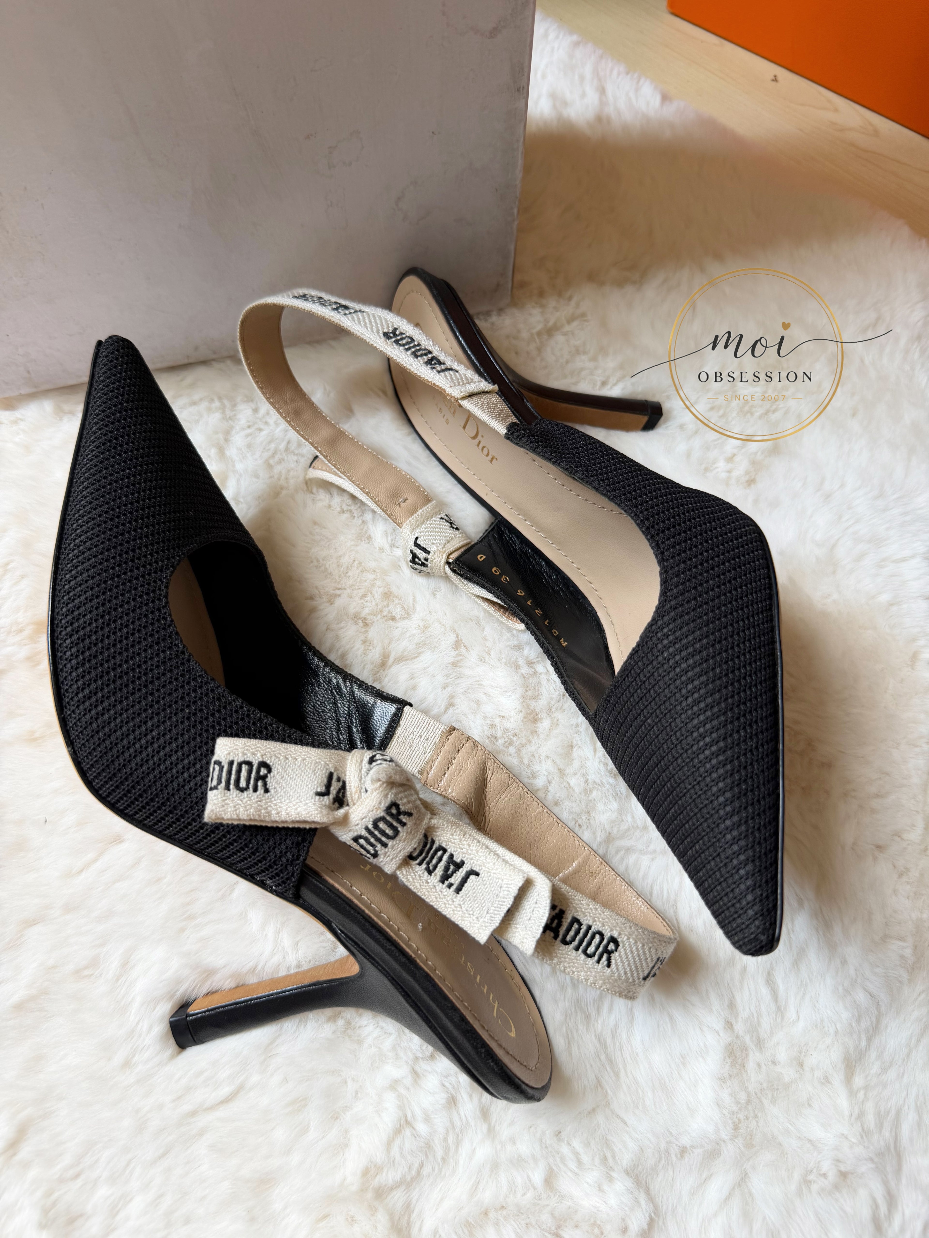 Slightly used Christian Dior Sling back JADIOR heels