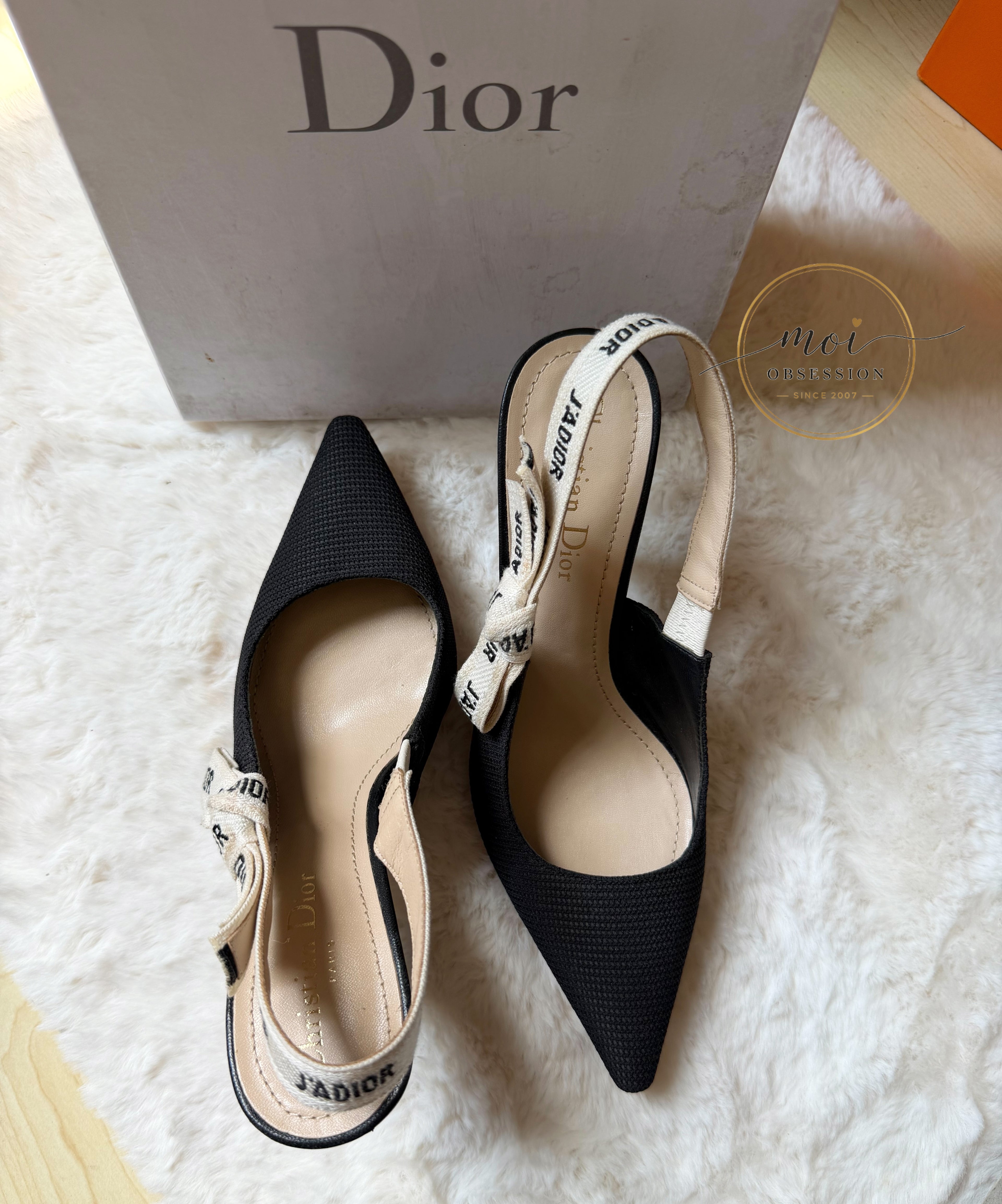 Slightly used Christian Dior Sling back JADIOR heels