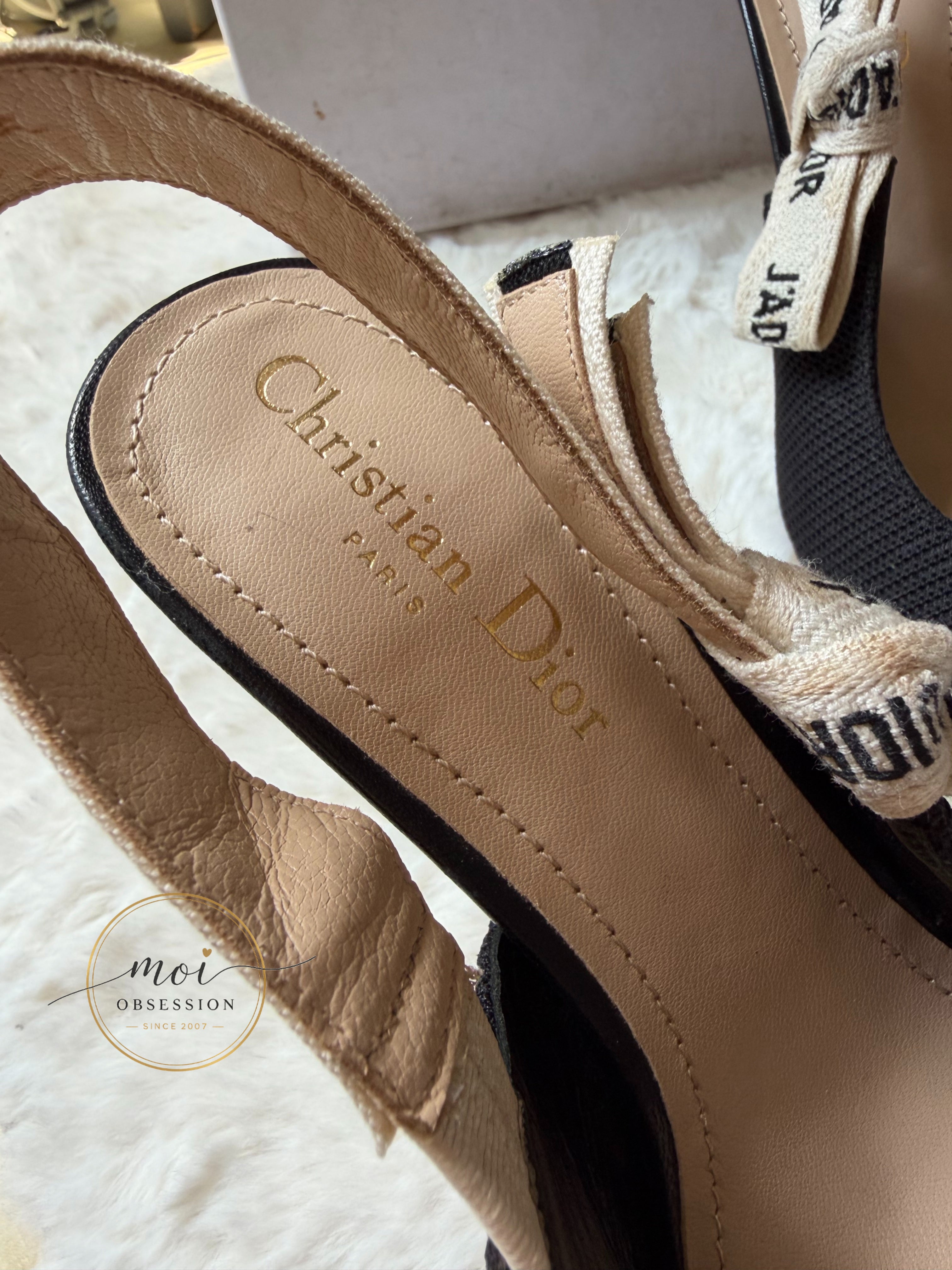 Slightly used Christian Dior Sling back JADIOR heels
