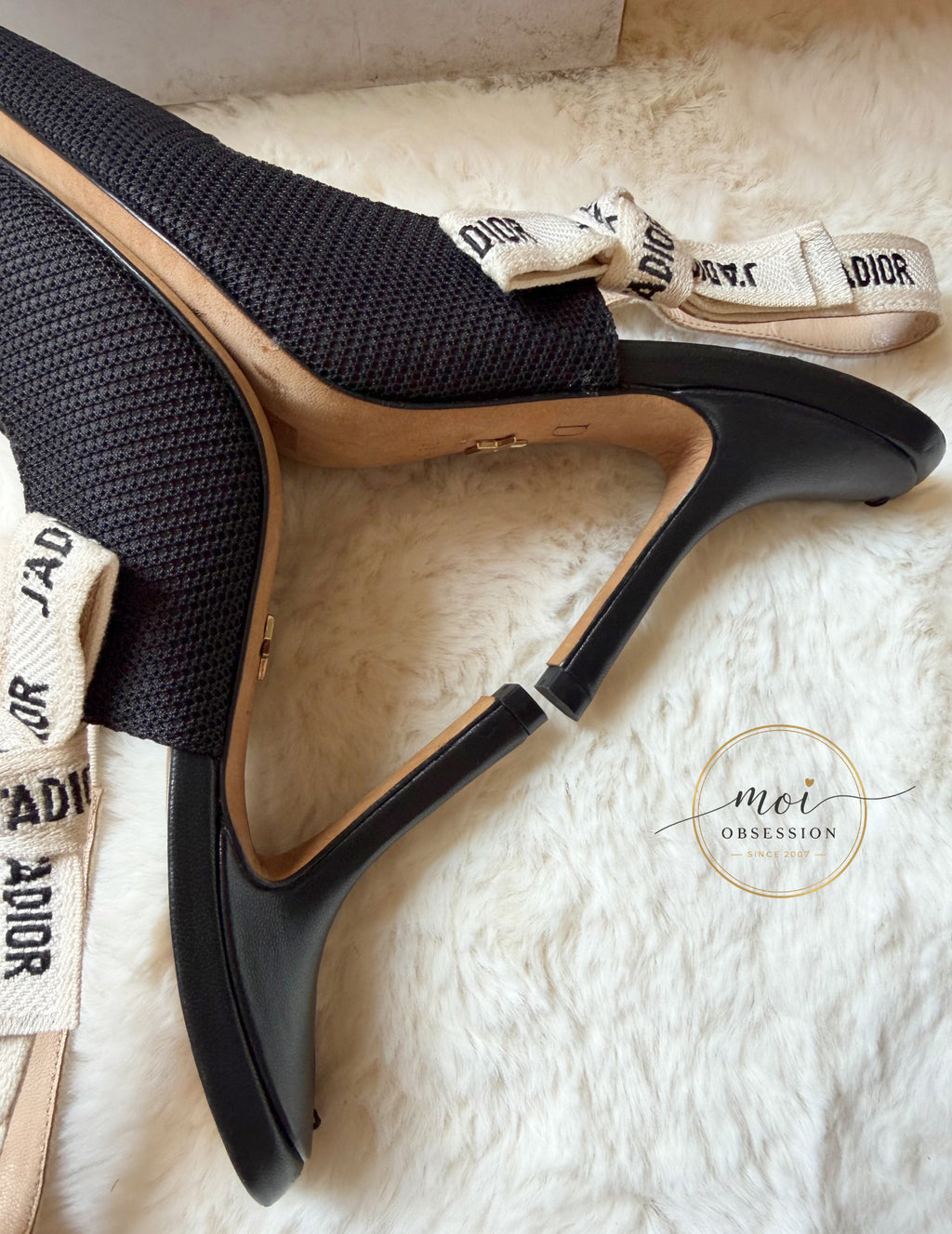 Slightly used Christian Dior Sling back JADIOR heels