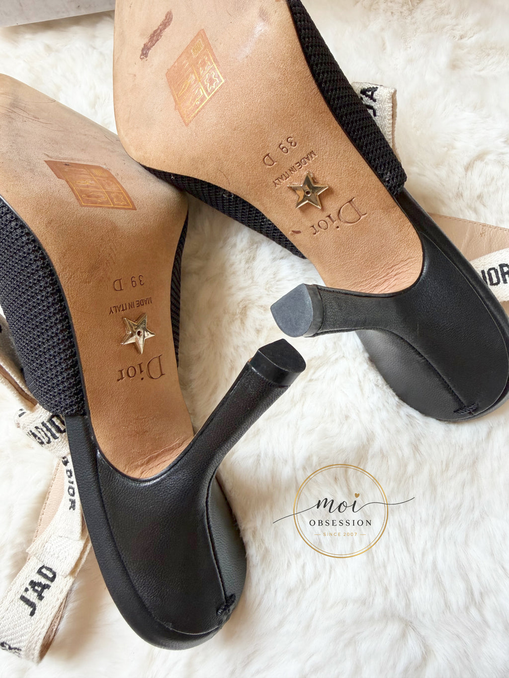 Slightly used Christian Dior Sling back JADIOR heels