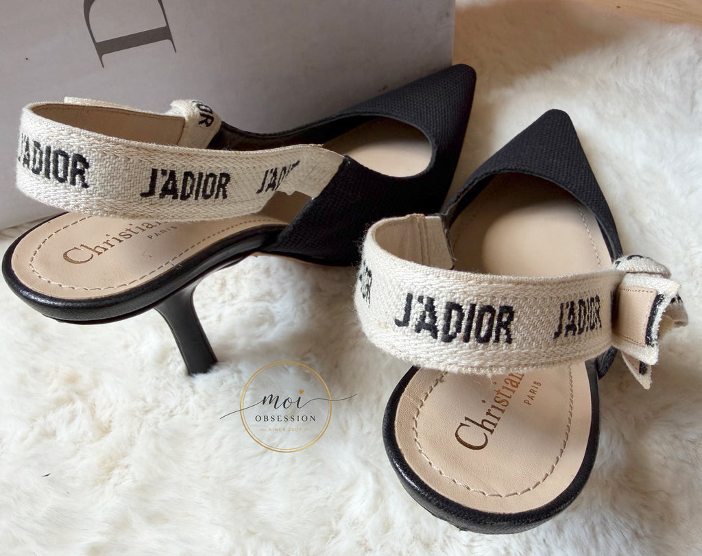 Slightly used Christian Dior Sling back JADIOR heels
