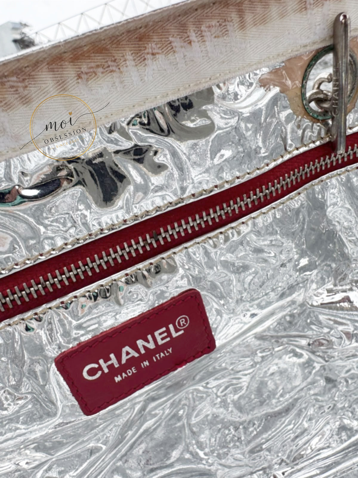 CHANEL No. 5 Logo CC Coco Mark Tote Bag Shoulder Double chain