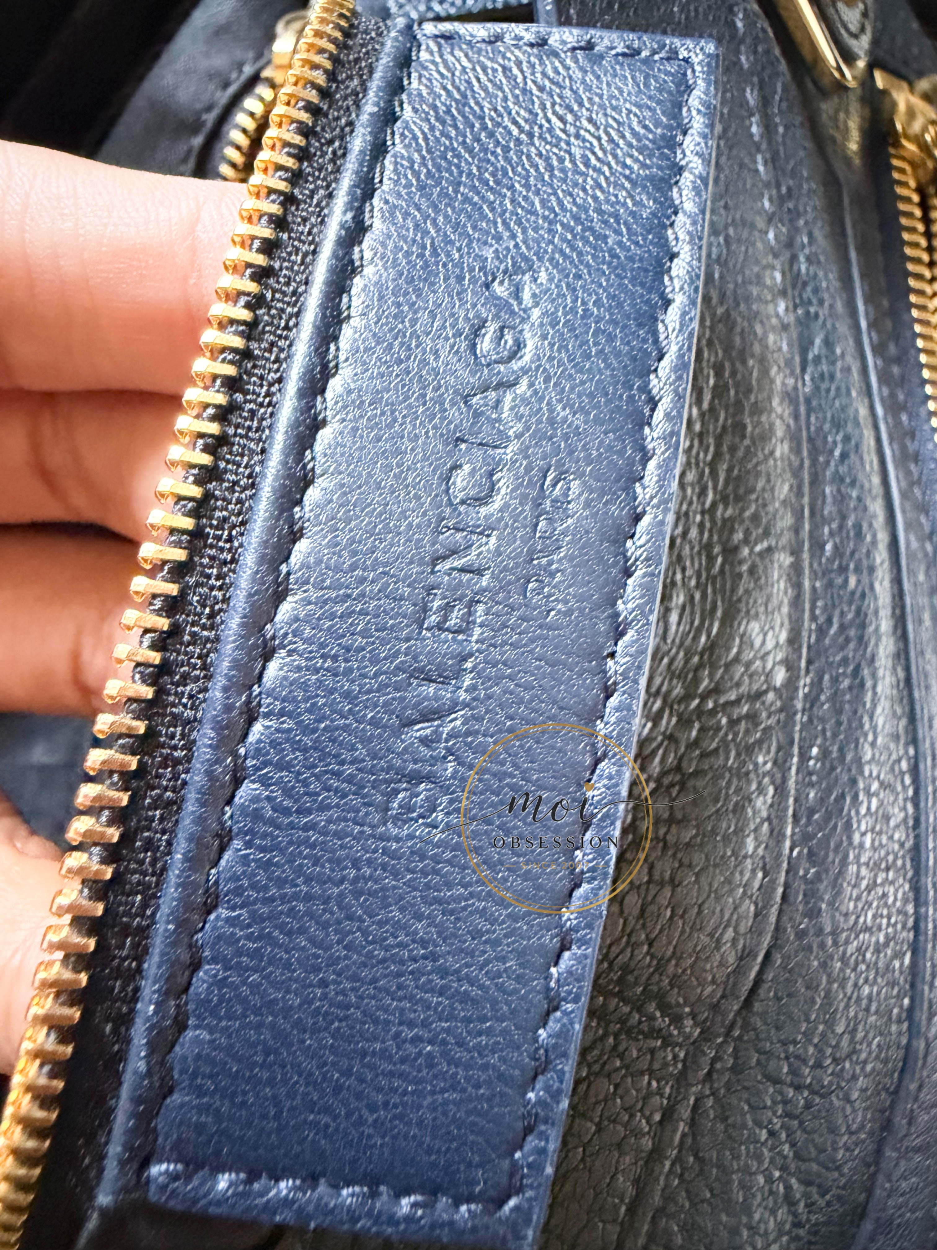 Balenciaga Town Metallic Edge Navy Blue Shoulder Bag GHW – Pre-Owned