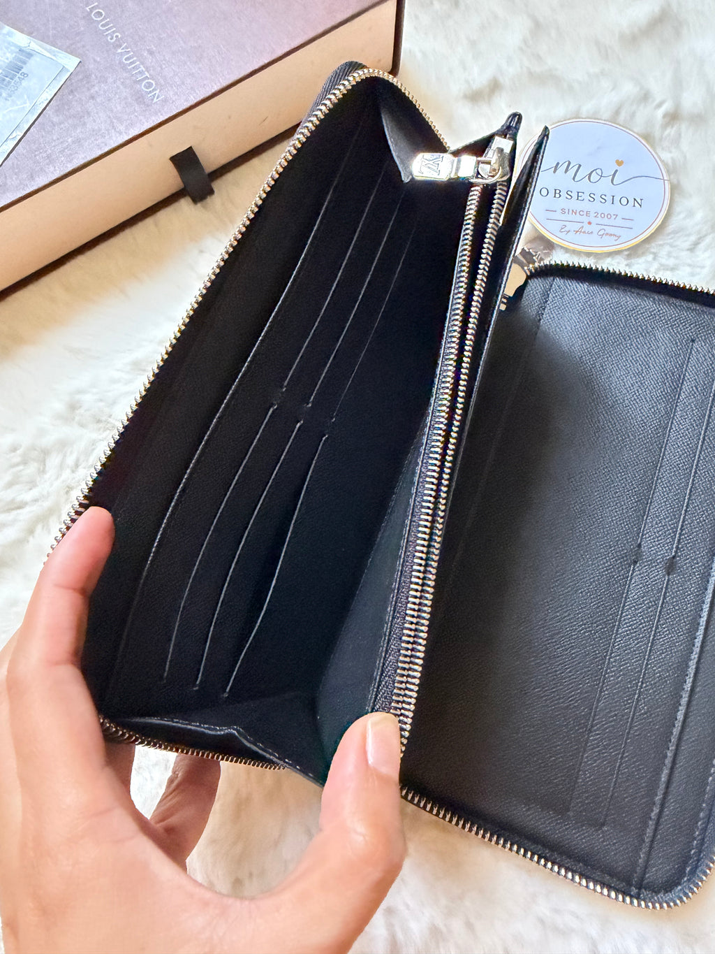LOUIS VUITTON DAMIER GRAPHITE ORGANIZER ZIPPY WALLET