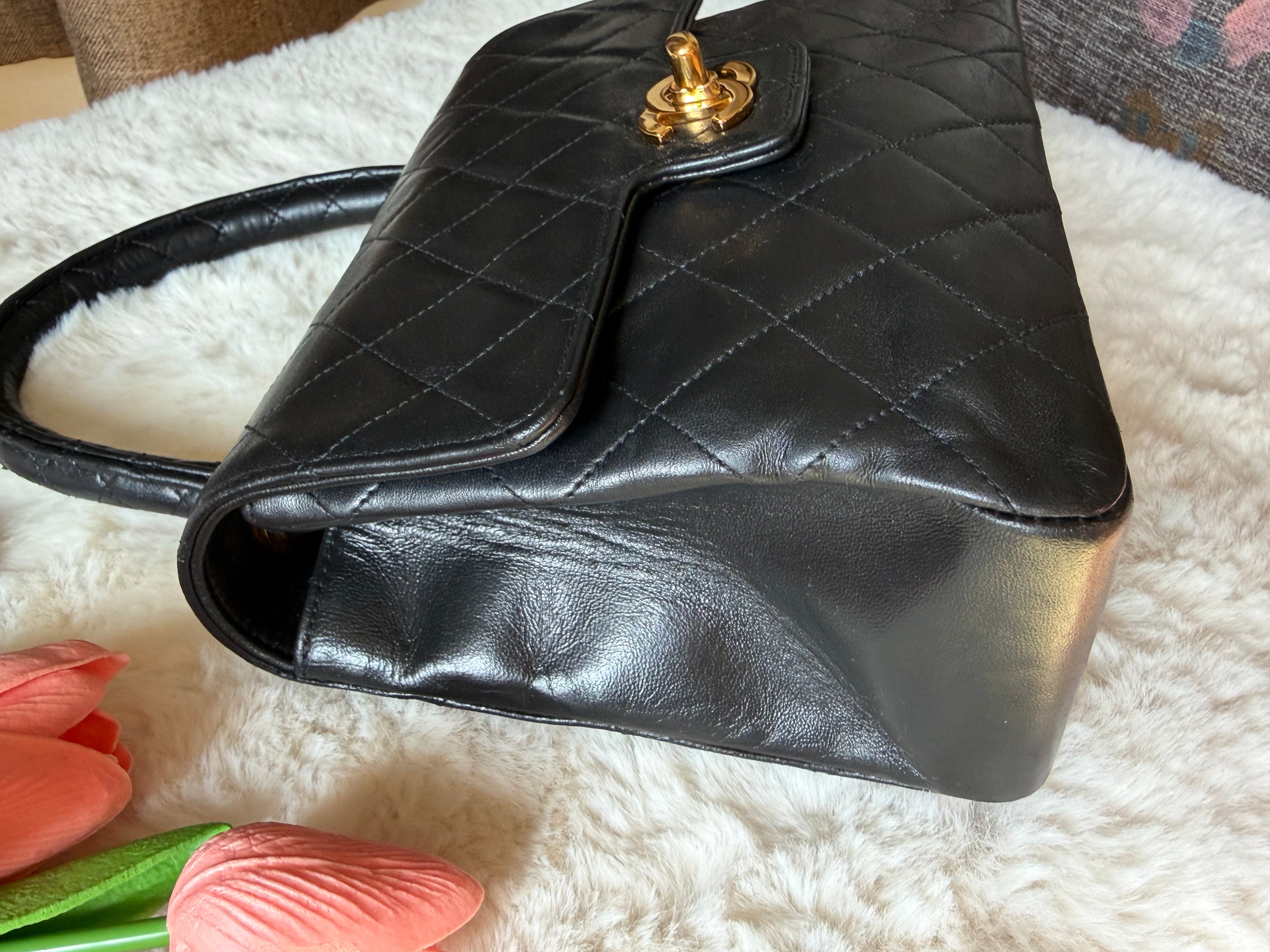 CHANEL SMALL KELLY LAMBSKIN VINTAGE