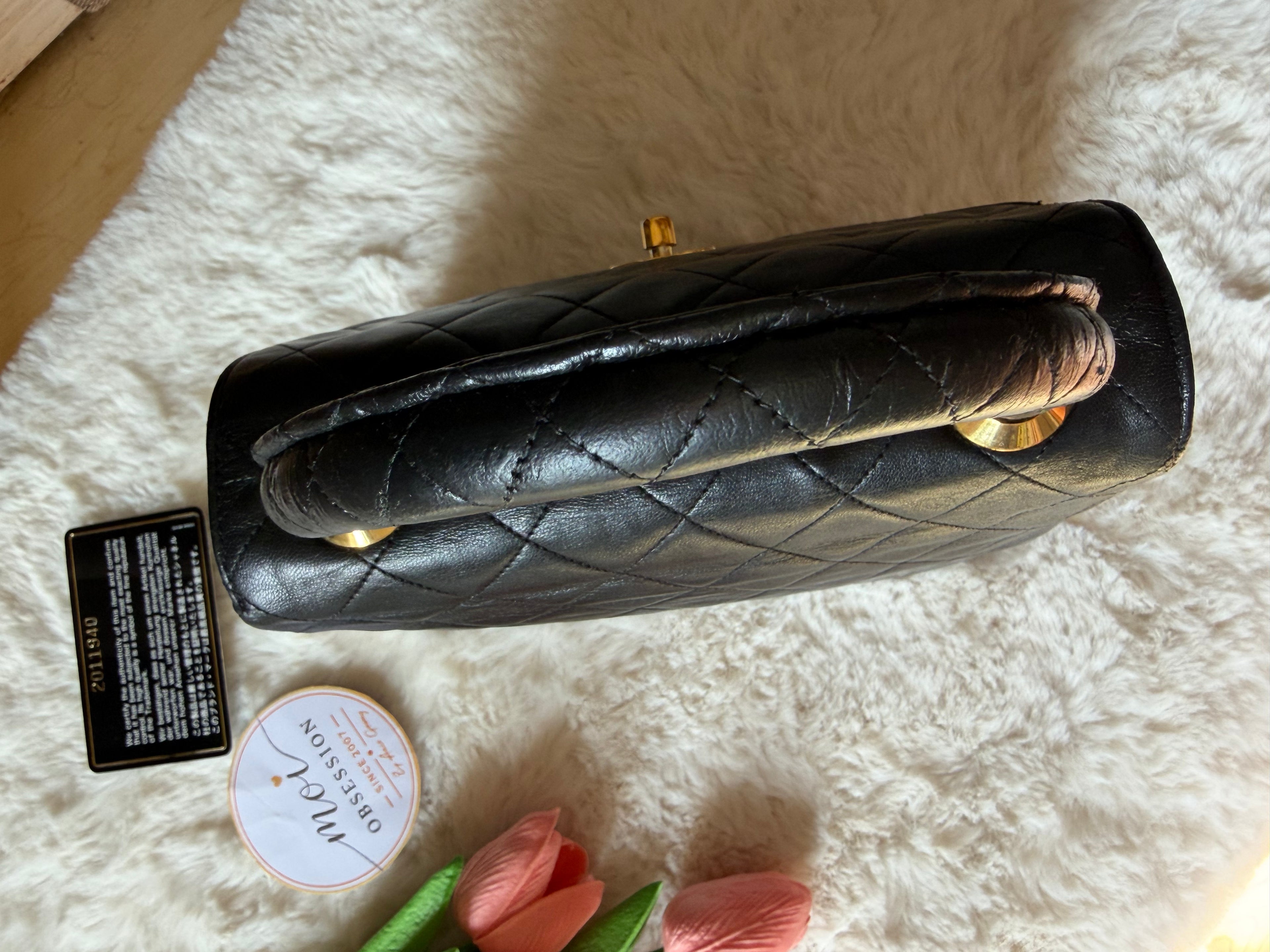 CHANEL SMALL KELLY LAMBSKIN VINTAGE