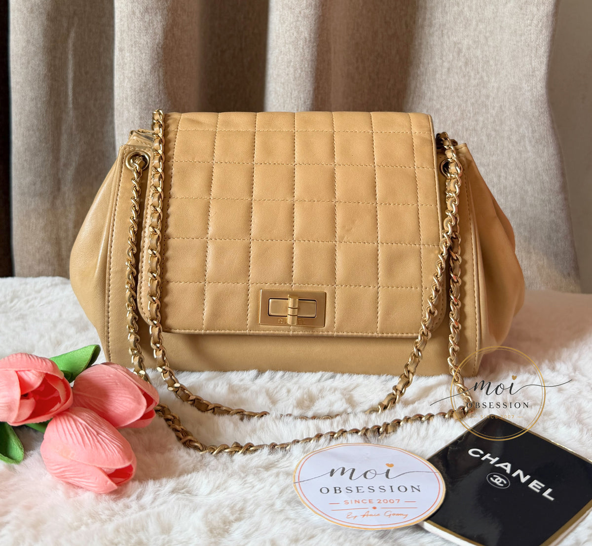 2.55 Chanel Choco bar flap reissue
