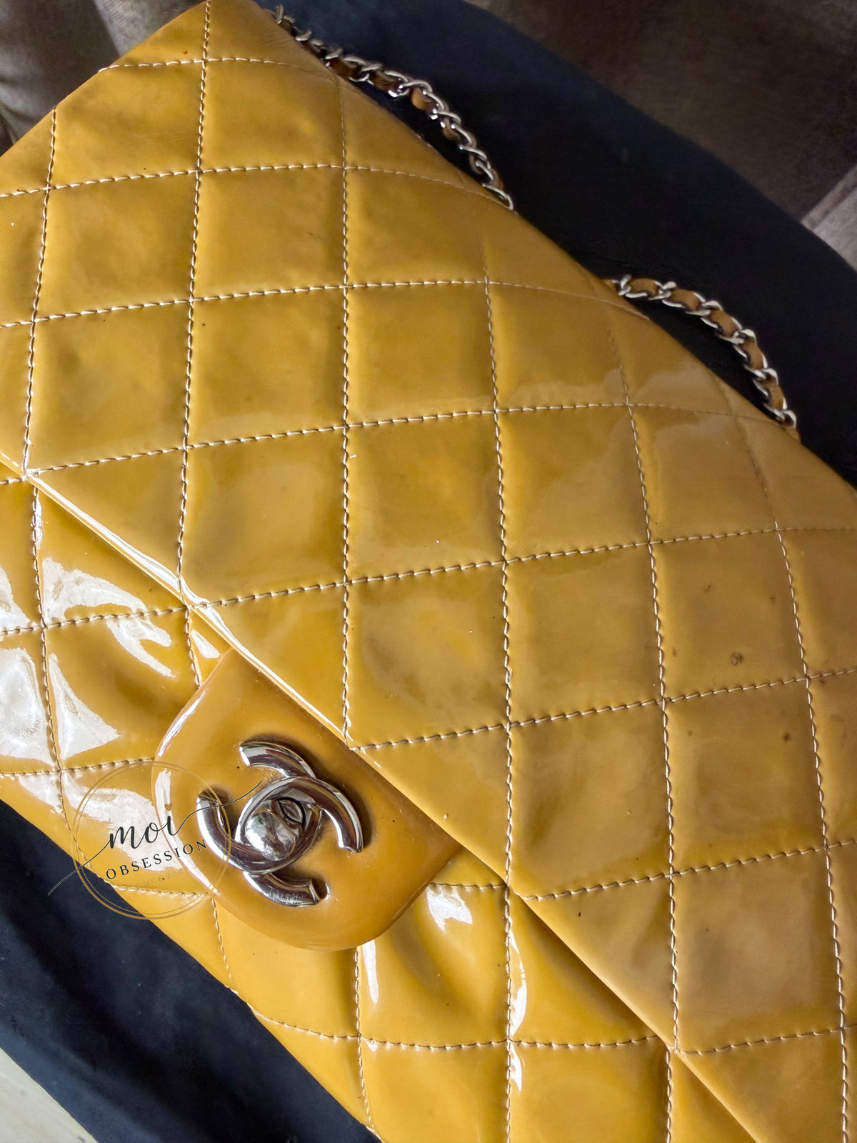 CHANEL TIMELESS CLASSIC PATENT SINGLE FLAP