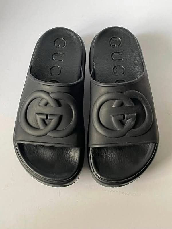 Gucci Interlocking G Platform Slide Sandals Black Size 37 – Pre-Owned